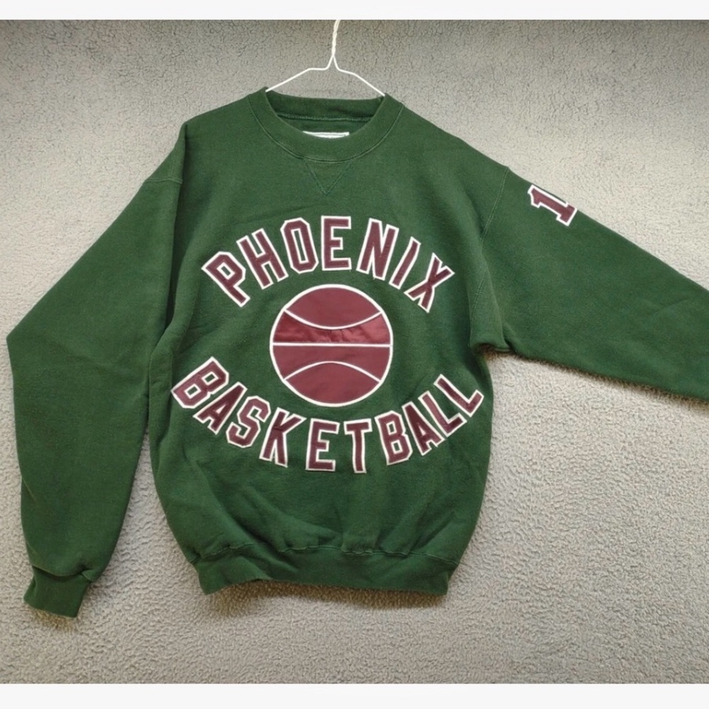 Green Vintage Phoenix Basketball Sweatshirt